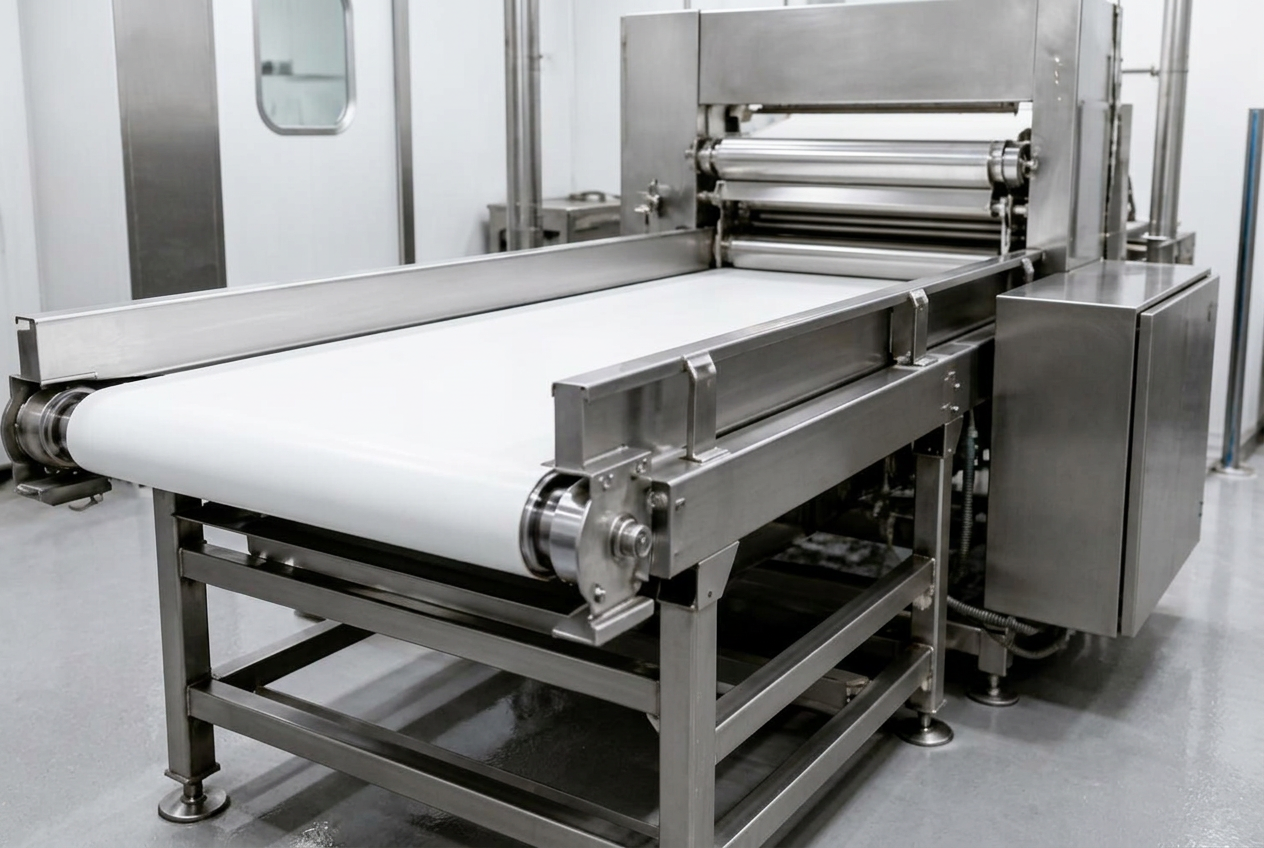 Dezelfde productietransportband na reiniging