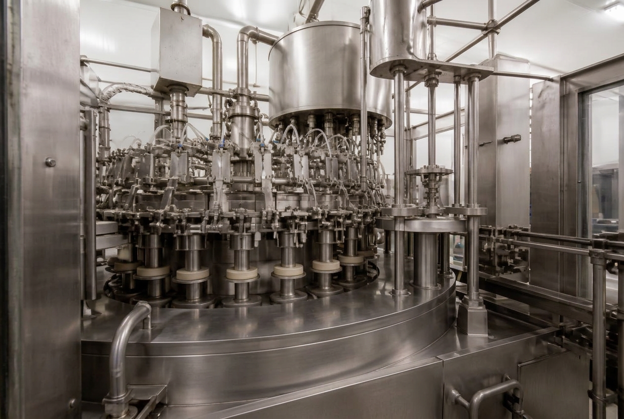 Dezelfde roterende vulmachine na reiniging